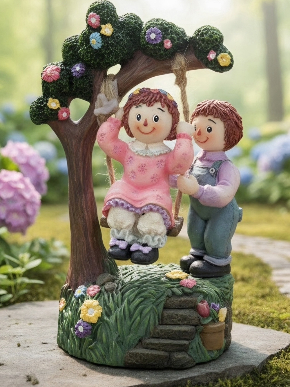 Vintage Enesco raggedy ann & andy smiles and happiness music box